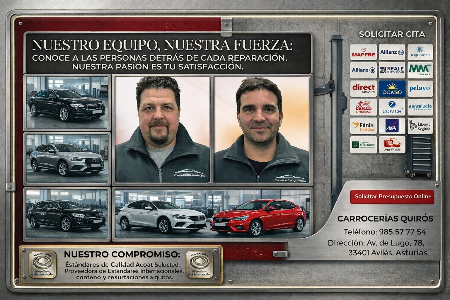 Nuestro equipo en Carrocerías Quirós